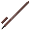 Ручка капиллярная BRAUBERG "Aero", КОРИЧНЕВАЯ, трехгранная, металлический наконечник, линия письма 0,4 мм, 142257