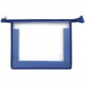 Папка для тетрадей 1 отделение А5 ArtSpace, прозрачная/синяя, пластик, на молнии, ПТ750_3391