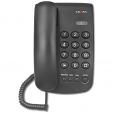 Телефон проводной Texet TX-241, повторный набор, черный, 