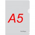 Папка-уголок жесткая А5 BERLINGO, прозрачная, 0,18 мм, AGp_05106