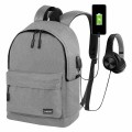 Рюкзак HEIKKI ACTIVE (ХЕЙКИ) универсалный, отд. для ноутбука, USB-порт, серый, 44х31х14 см, 272561