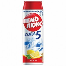 Чистящее средство 480г ПЕМОЛЮКС Сода-5, "Лимон", порошок, ш/к 80739