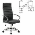 Кресло офисное BRABIX Style EX-528, экокожа, хром, черное, 531947