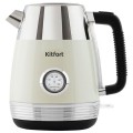 Чайник KITFORT КТ-633-3, 1,7л, 2200Вт, закрытый нагрев.элемент, термометр, пластик/металл, бежевый