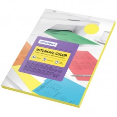 Бумага цветная OfficeSpace "Intensive Color", A4, 80 г/м², 100л., (желтый), IC_38227