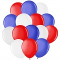 Воздушные шары,  50шт., М12/30см, MESHU "Триколор", пастель, 3 цвета ассорти, MS_31627