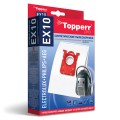 Мешок для пылесоса (пылесборник) синтетический TOPPERR EX10,ELECTROLUX,PHILIPS,AEG,КОМПЛЕКТ 4шт,1404