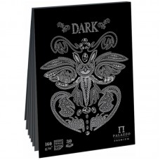 Планшет для эскизов и зарисовок 30л. А5 на склейке Лилия Холдинг "Dark", 160г/м2, черный тонир.офсет, ПЛ-8857