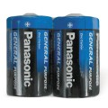 Батарейки солевые PANASONIC D R20 (373), комплект 2 шт., 1.5 В