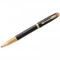 Ручка-роллер Parker "IM Premium Black/Gold GT" черная, 0,8мм, подарочная упаковка, 1931660