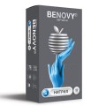 Перчатки нитриловые смотровые 50 пар (100 шт.), размер S, голубые BENOVY Nitrile Chlorinated, ЧЗ, К