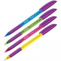 Ручка шариковая масляная Berlingo "Triangle 110 Color" синяя, узел 0,7мм, линия 0,5 мм, резиновый грип, корпус ассорти, CBp_07115