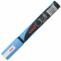 Маркер меловой UNI Chalk, 1,8-2,5мм, ГОЛУБОЙ, влагостир., для гладких поверхностей, PWE-5M L.BLUE