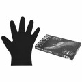 Перчатки одноразовые эластомер TPE, КОМПЛЕКТ 50 пар (100 шт.), L (большие), черные, ELEGREEN, ГППVTЭлЧ-L