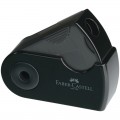 Точилка пластиковая Faber-Castell "Sleeve Mini", 1 отверстие, контейнер, черная, 182710
