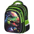 Рюкзак BRAUBERG KIDS FLOSSY, 2 отделения, 3 кармана, Galaxy Dino, 3D панель, 40х28х18 см, 273182
