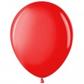 Воздушные шары,  50шт., М12/30см, MESHU, пастель, красный, MS_31626