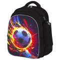 Рюкзак BRAUBERG KIDS MIND с пеналом в комплекте, 2 отделения, Football, 40х28х18 см, 273178