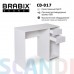 Стол письменный/компьютерный BRABIX "Scandi CD-017", 900х450х750мм, 2 ящика, белый, 641894, ЦБ013706-1