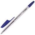 Ручка шариковая BRAUBERG "X-333", СИНЯЯ, корпус прозрачный, узел 0,7 мм, линия письма 0,35 мм, 142405