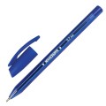 Ручка шариковая масляная ЮНЛАНДИЯ "Трио", СИНЯЯ, трехгранная, корпус синий, узел 0,7мм, 143351