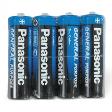 Батарейки солевые PANASONIC AA R6 (316), комплект 4 шт., 1,5 В