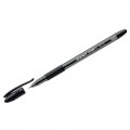 Ручка шариковая масляная Luxor "Spark II" черная, узел 0,7мм, линия 0,5мм, игольч, грип, 31071/12 Bx