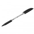 Ручка шариковая масляная Berlingo "Triangle 110" черная, узел 0,7мм , толщина 0,5 мм, трехгран., игольчатый стержень, грип, CBp_07111
