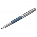 Ручка-роллер Parker "Sonnet Metal & Blue Lacquer СT" черная, 0,8мм, подарочная упаковка, 2119745