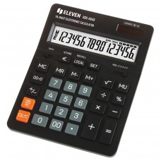 Калькулятор настольный Eleven SDC-664S, 16 разрядов, двойное питание, 155*205*36мм, черный