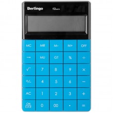 Калькулятор настольный Berlingo, 12 разр., двойное питание, 165*105*13мм, синий