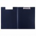 Папка-планшет STAFF, А4 (310х230 мм), с прижимом и крышкой, пластик, синяя, 0,5 мм, 229220