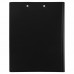 Папка-планшет STAFF, А4 (310х230 мм), с прижимом и крышкой, пластик, черная, 0,5 мм, 229221