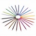Карандаши цветные ЮНЛАНДИЯ "ДОМИКИ", 24 цвета, классические, грифель мягкий 3 мм, 181838