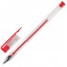Ручка гелевая STAFF "Basic" GP-789, КРАСНАЯ, корпус прозрачный, хромированные детали, узел 0,5 мм, 142790