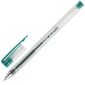 Ручка гелевая STAFF "Basic" GP-789, ЗЕЛЕНАЯ, корпус прозрачный, хромированные детали, узел 0,5 мм, линия письма 0,35 мм, 142791