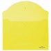 Папка-конверт с кнопкой ЮНЛАНДИЯ, А4, до 100 листов, прозрачная, желтая, 0,18 мм, 228668