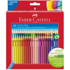 Карандаши цветные Faber-Castell "Grip", 48цв., трехгран., заточен., картон., европодвес,  112449
