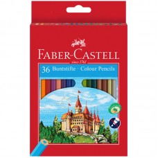 Карандаши цветные Faber-Castell "Замок", 36цв., шестигр., заточ., картон, европодвес,  120136