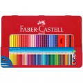 Карандаши цветные Faber-Castell "Grip", 48цв., трехгран., заточ.+ч/г кар. Grip+точилка+кисть, метал. коробка,  112448