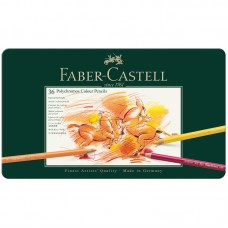 Карандаши цветные художественные Faber-Castell "Polychromos" 36цв., заточен., метал. коробка