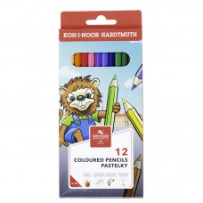 Карандаши цветные Koh-I-Noor "Lion", 12цв., заточен., картон, европодвес,  3552012034KS