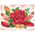 Картина по номерам на холсте ТРИ СОВЫ "Роза", 30*40, с акриловыми красками и кистями