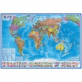 Карта "Мир" политическая Globen, 1:32млн., 1010*700мм, интерактивная, с ламинацией, европодвес, КН040
