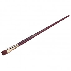 Кисть художественная синтетика бордовая Гамма "Вернисаж", плоскоовальная №22, длинная ручка