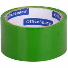 Клейкая лента упаковочная OfficeSpace, 48мм*40м, 45мкм, зеленая, ШК, КЛ_6287