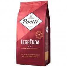 Кофе молотый Poetti "Leggenda Ruby", вакуумный пакет, 250г