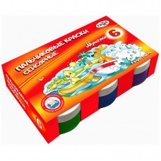 Краски пальчиковые Гамма "Мультики", сенсорные, 06 цветов, 50мл, картон. упаковка, 180120215