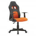 Кресло игровое Helmi HL-S12 "Mini", экокожа/ткань, черная/оранжевая, 323020