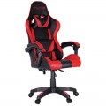 Кресло игровое Helmi HL-G05 "Effect", экокожа черная/красная, 2 подушки, 306176